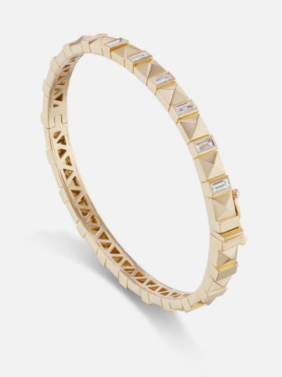 Jewelry Harwell Godfrey | Pyramid Stud Bangle In Diamond