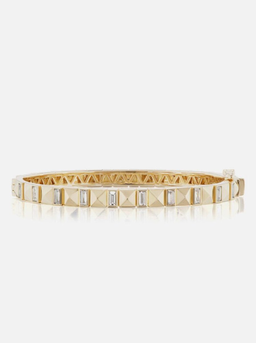 Jewelry Harwell Godfrey | Pyramid Stud Bangle In Diamond