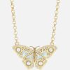 Jewelry Harwell Godfrey | Butterfly Pendant Necklace Pearl