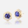 Jewelry Harwell Godfrey | Hexed Iolite Stud Earrings