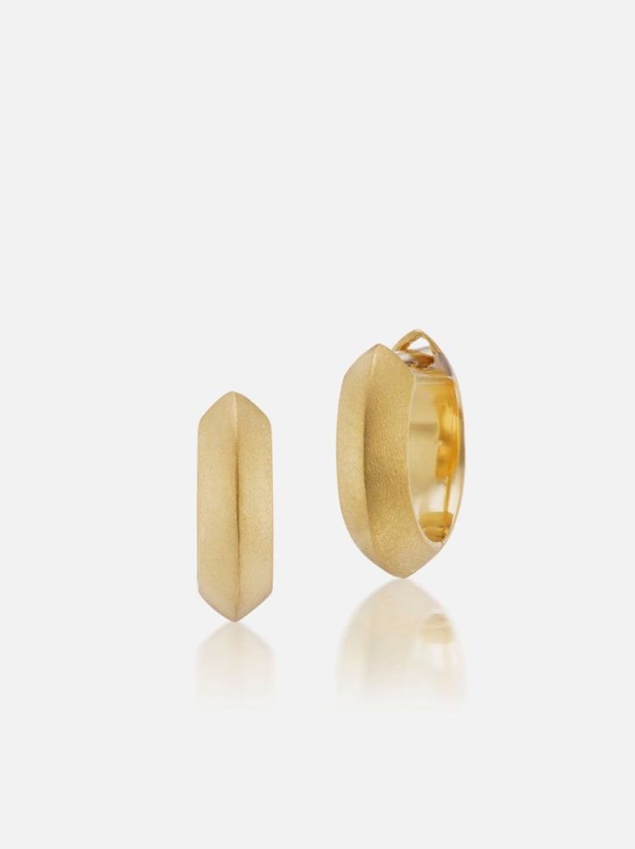 Jewelry Harwell Godfrey | 22K Gold Knife Edge Huggie Earrings