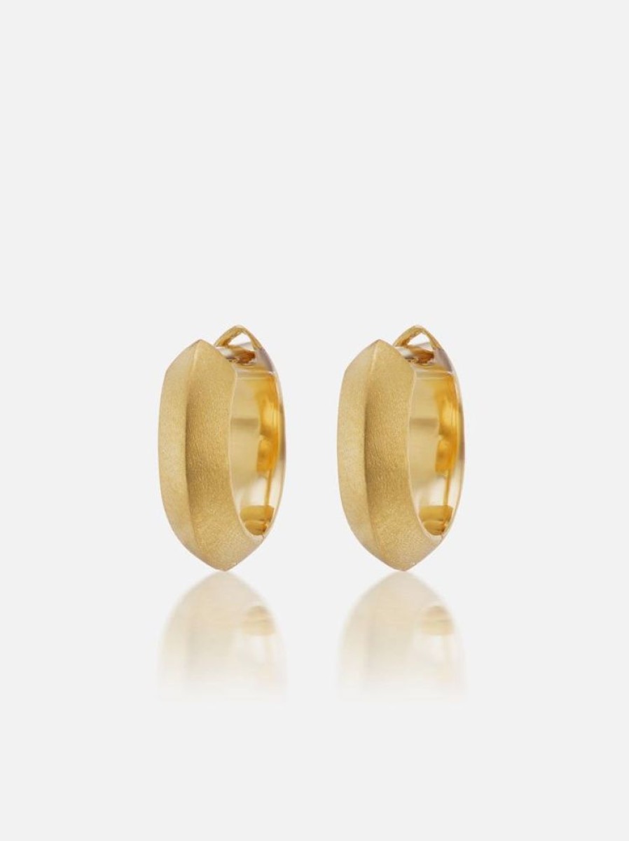 Jewelry Harwell Godfrey | 22K Gold Knife Edge Huggie Earrings