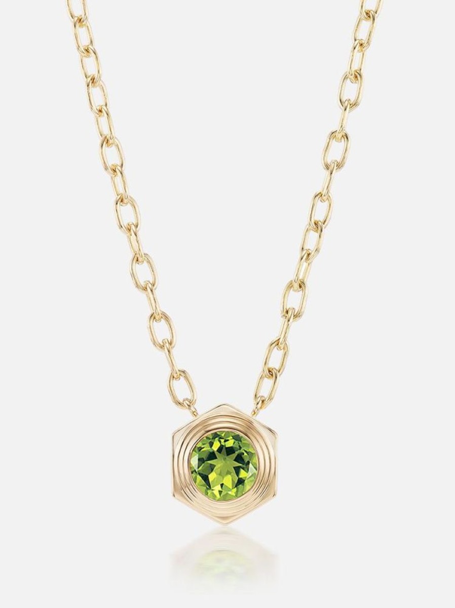 Jewelry Harwell Godfrey | Hexed Peridot Pendant Necklace