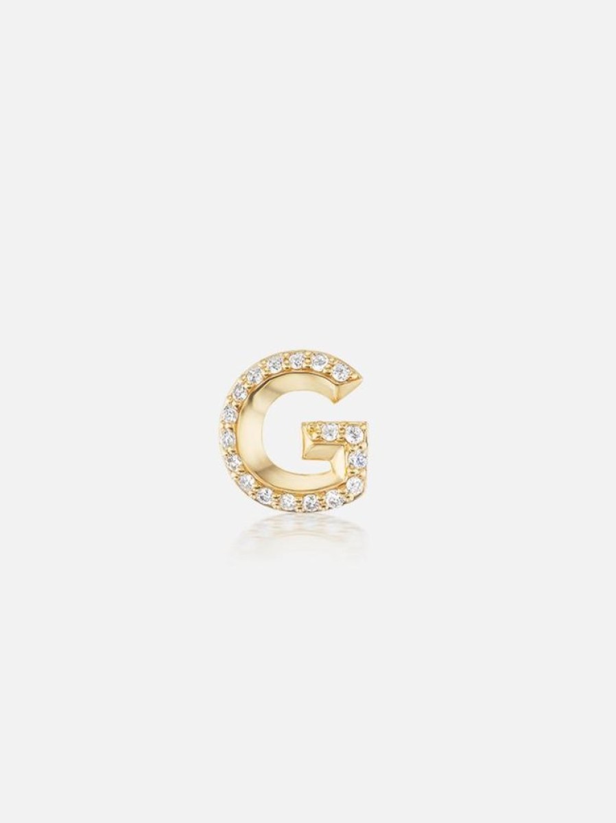 Jewelry Harwell Godfrey | Knife Edge Initial G Stud Earring Rts