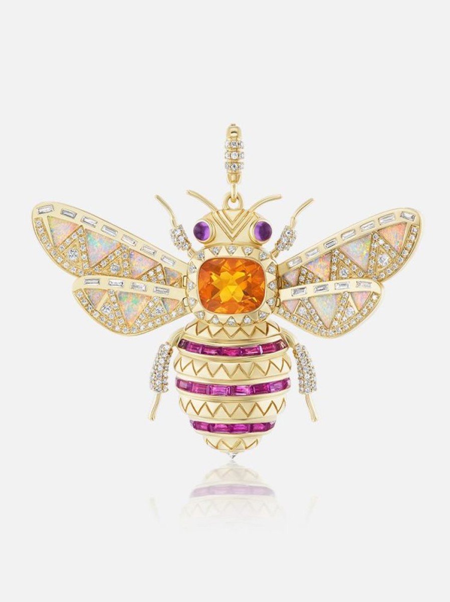 Jewelry Harwell Godfrey | Queen Bee Pendant Fire Opal