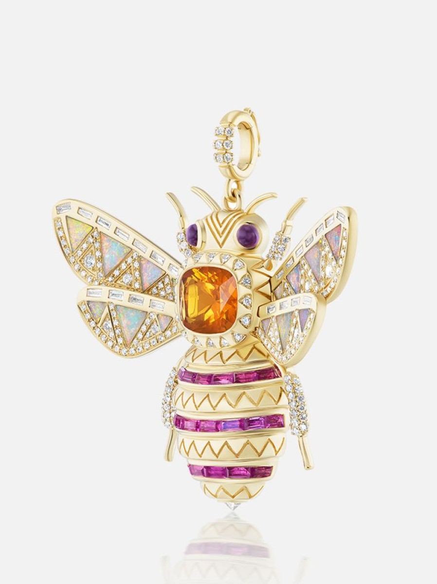 Jewelry Harwell Godfrey | Queen Bee Pendant Fire Opal