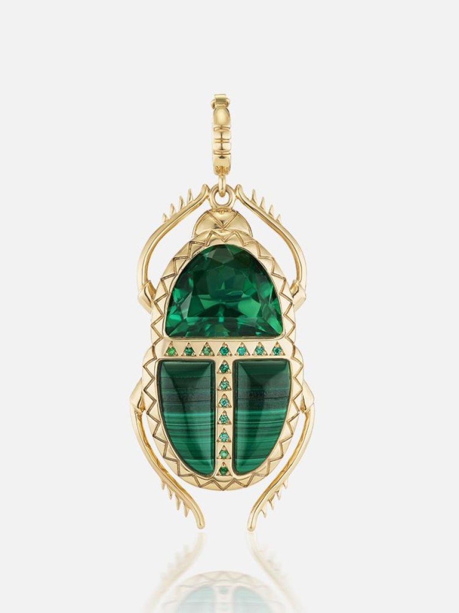 Jewelry Harwell Godfrey | Green Scarab Pendant