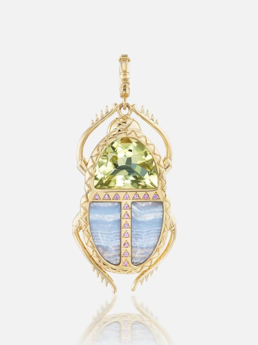 Jewelry Harwell Godfrey | Scarab Pendant Lemon Quartz