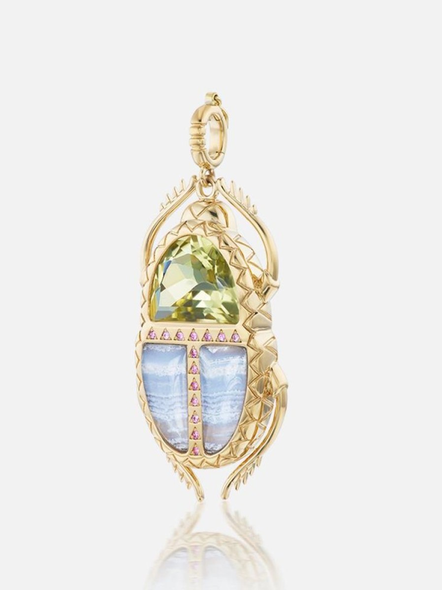 Jewelry Harwell Godfrey | Scarab Pendant Lemon Quartz