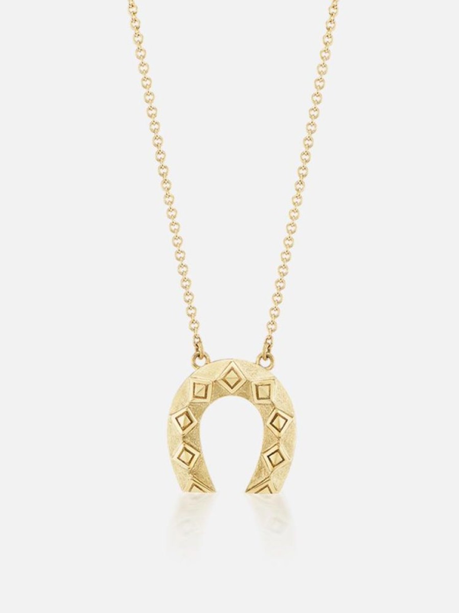 Jewelry Harwell Godfrey | Mini Horseshoe Pendant Necklace