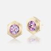 Jewelry Harwell Godfrey | Hexed Amethyst Stud Earrings