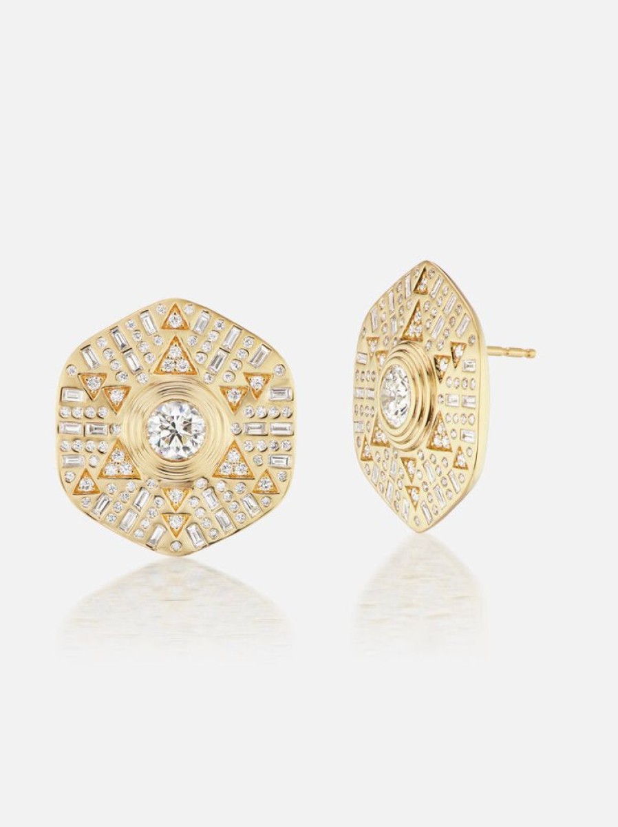 Jewelry Harwell Godfrey | Stardust Major Button Stud Earrings