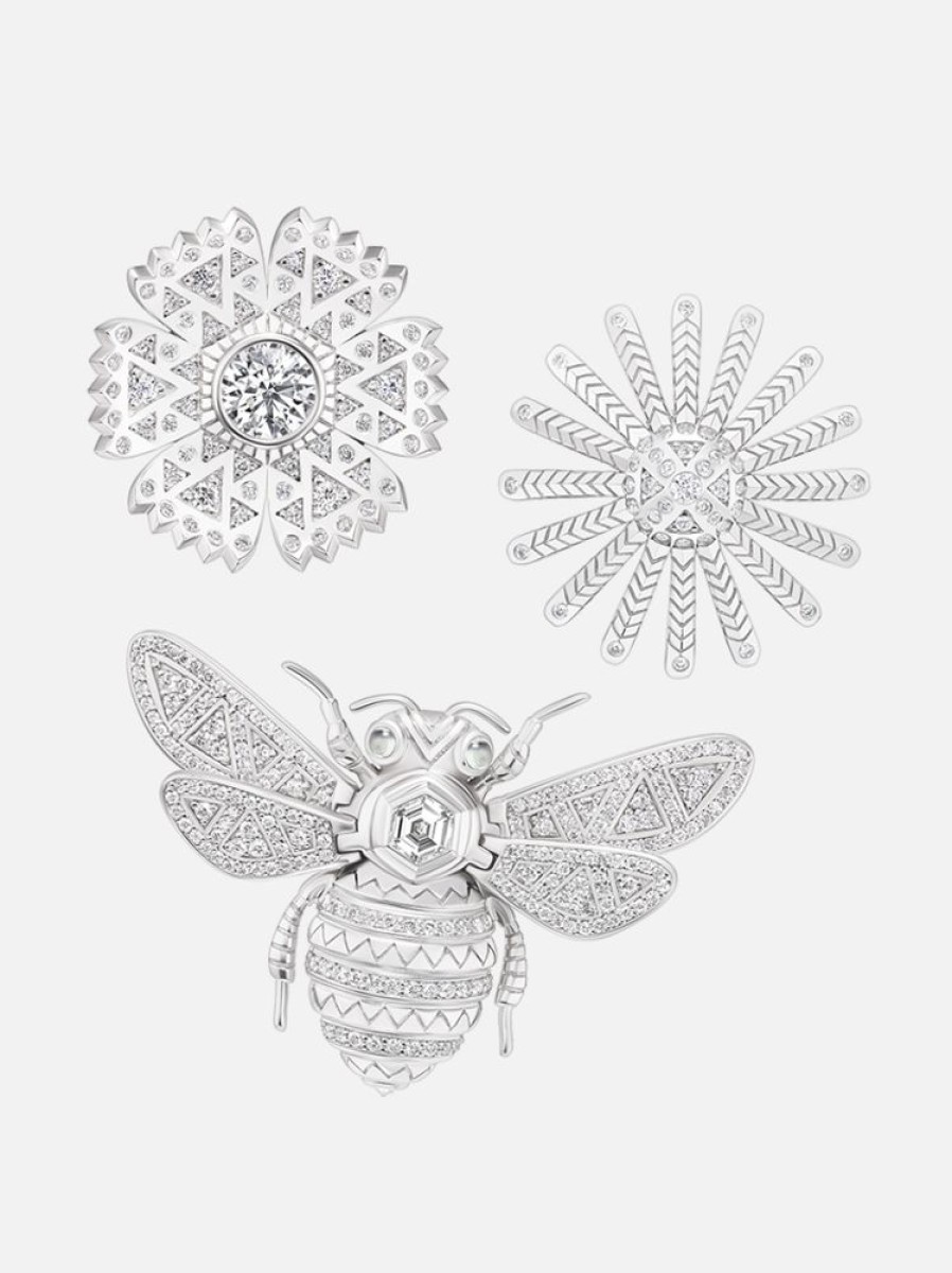 Jewelry Harwell Godfrey | We Are Seeds Platinum Brooch Set