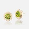 Jewelry Harwell Godfrey | Hexed Peridot Stud Earrings