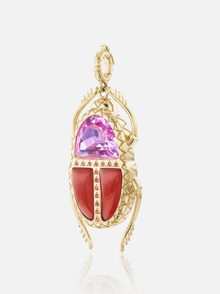 Jewelry Harwell Godfrey | Scarab Pendant Pink Topaz