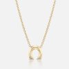 Jewelry Harwell Godfrey | Tiny Horseshoe Pendant Necklace