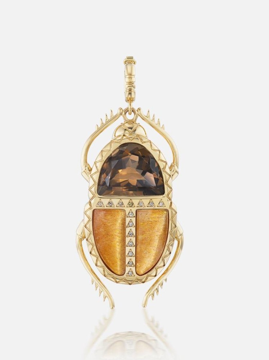 Jewelry Harwell Godfrey | Scarab Pendant Smokey Topaz