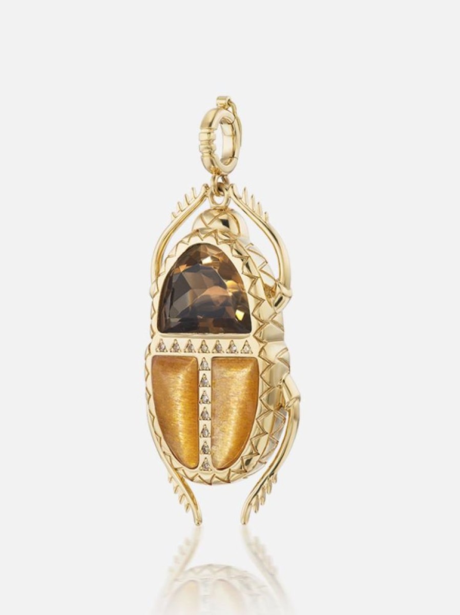 Jewelry Harwell Godfrey | Scarab Pendant Smokey Topaz