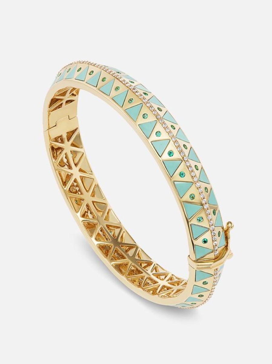 Jewelry Harwell Godfrey | Chubby Stone Inlay Bangle