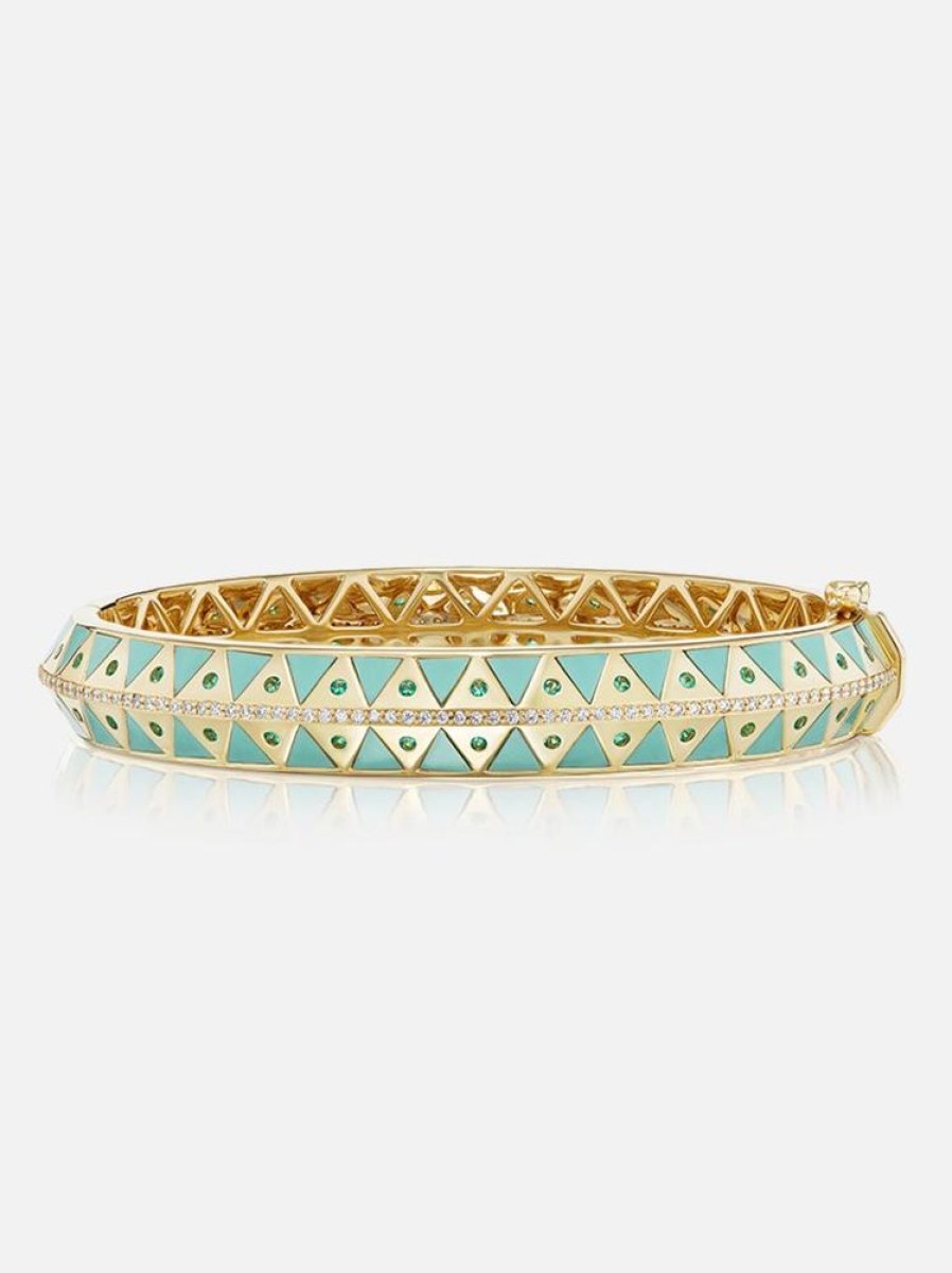 Jewelry Harwell Godfrey | Chubby Stone Inlay Bangle