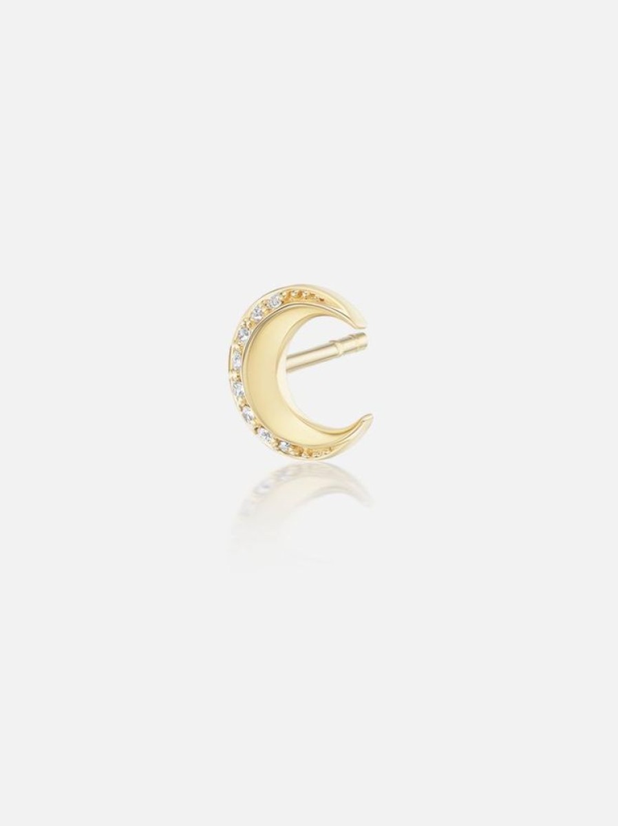 Jewelry Harwell Godfrey | Tiny Moon Stud Single