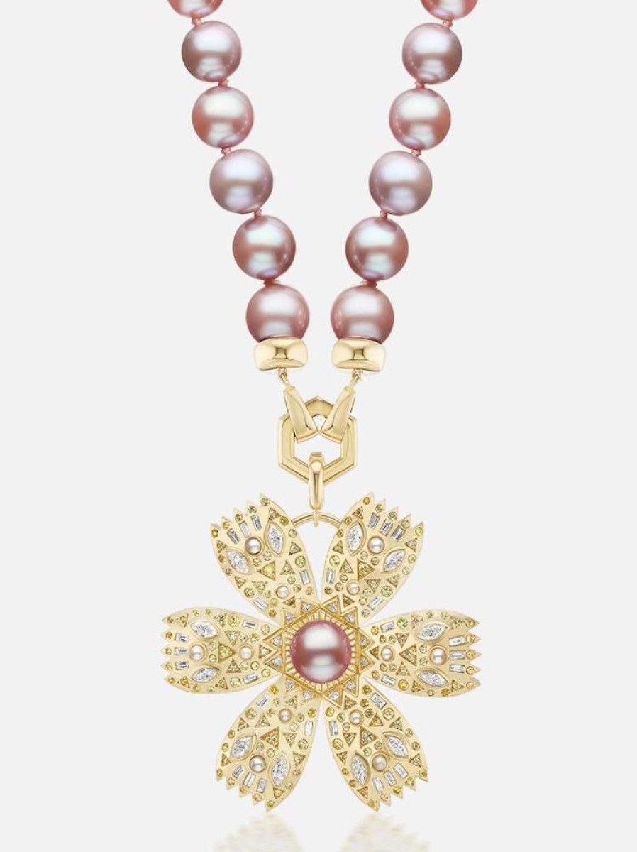 Jewelry Harwell Godfrey | Pearl Poppy Pendant Necklace Set