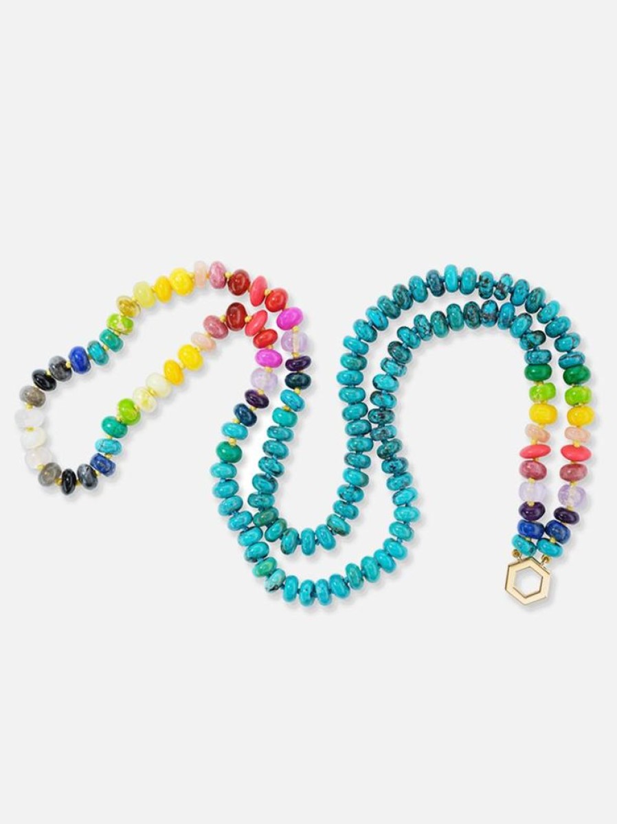 Jewelry Harwell Godfrey | 32" Rainbow Turquoise Bead Foundation Necklace