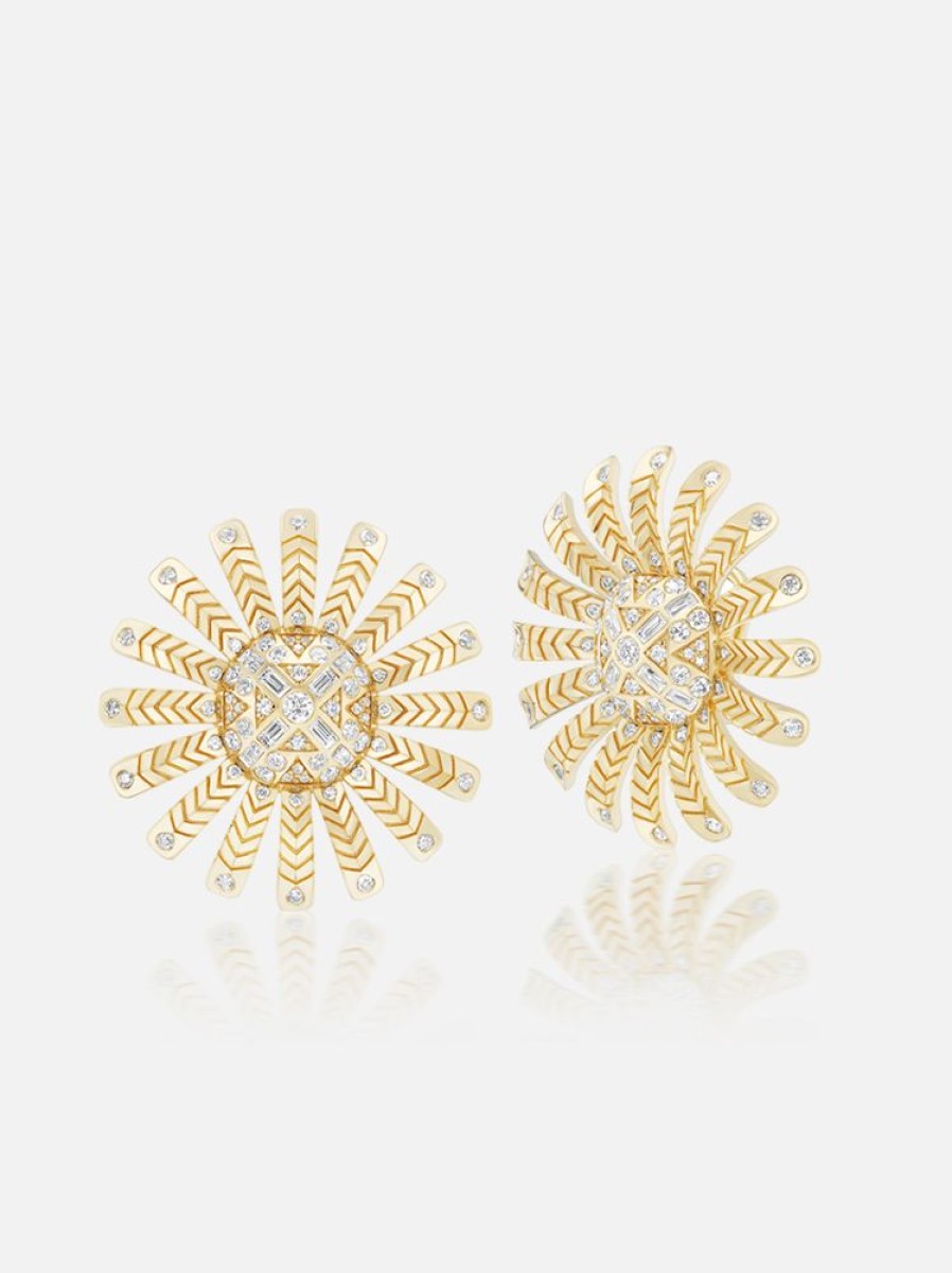 Jewelry Harwell Godfrey | Sunflower Diamond Button Studs