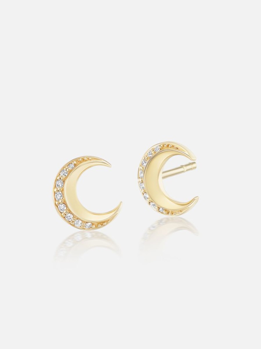 Jewelry Harwell Godfrey | Tiny Moon Stud Earrings