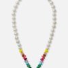 Jewelry Harwell Godfrey | Pearl And Rainbow Bead Foundation Clasp Necklace