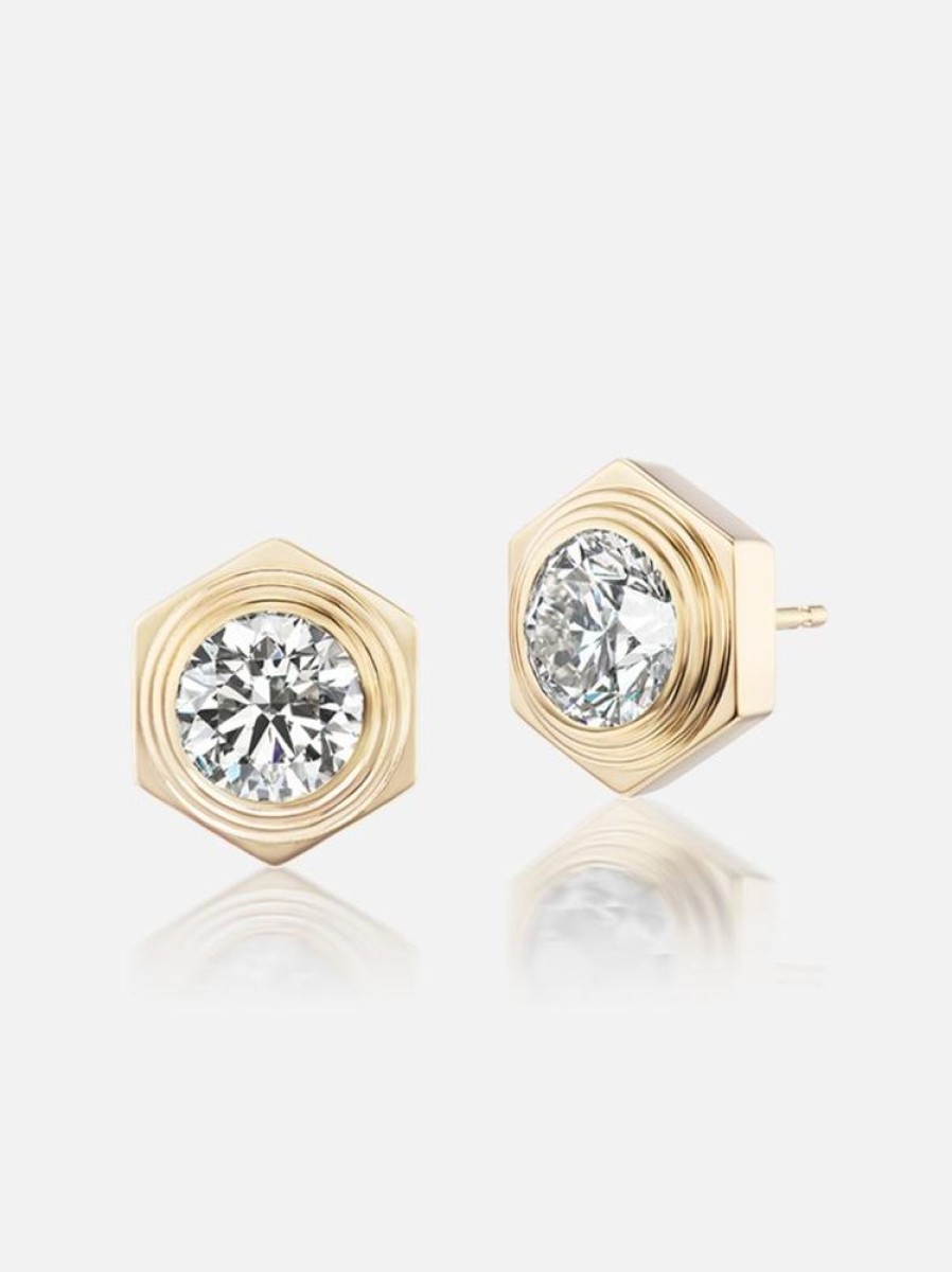 Jewelry Harwell Godfrey | Hexed Diamond Stud Earrings