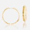 Jewelry Harwell Godfrey | Knife Edge Textured Gold Hoops