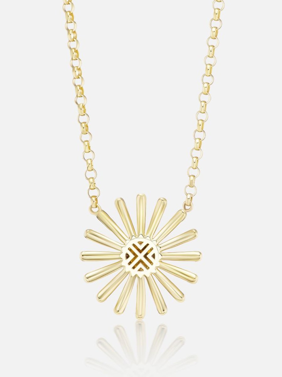 Jewelry Harwell Godfrey | Mini Sunflower Pendant Necklace