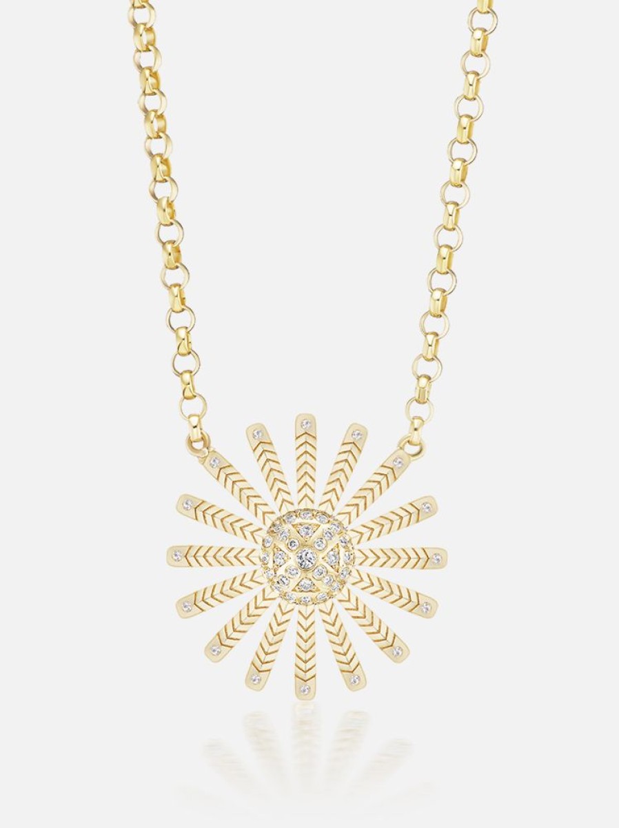 Jewelry Harwell Godfrey | Mini Sunflower Pendant Necklace