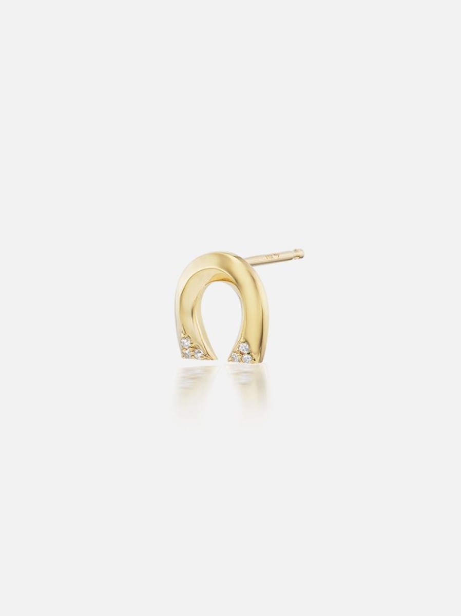 Jewelry Harwell Godfrey | Tiny Horseshoe Stud Earring Single