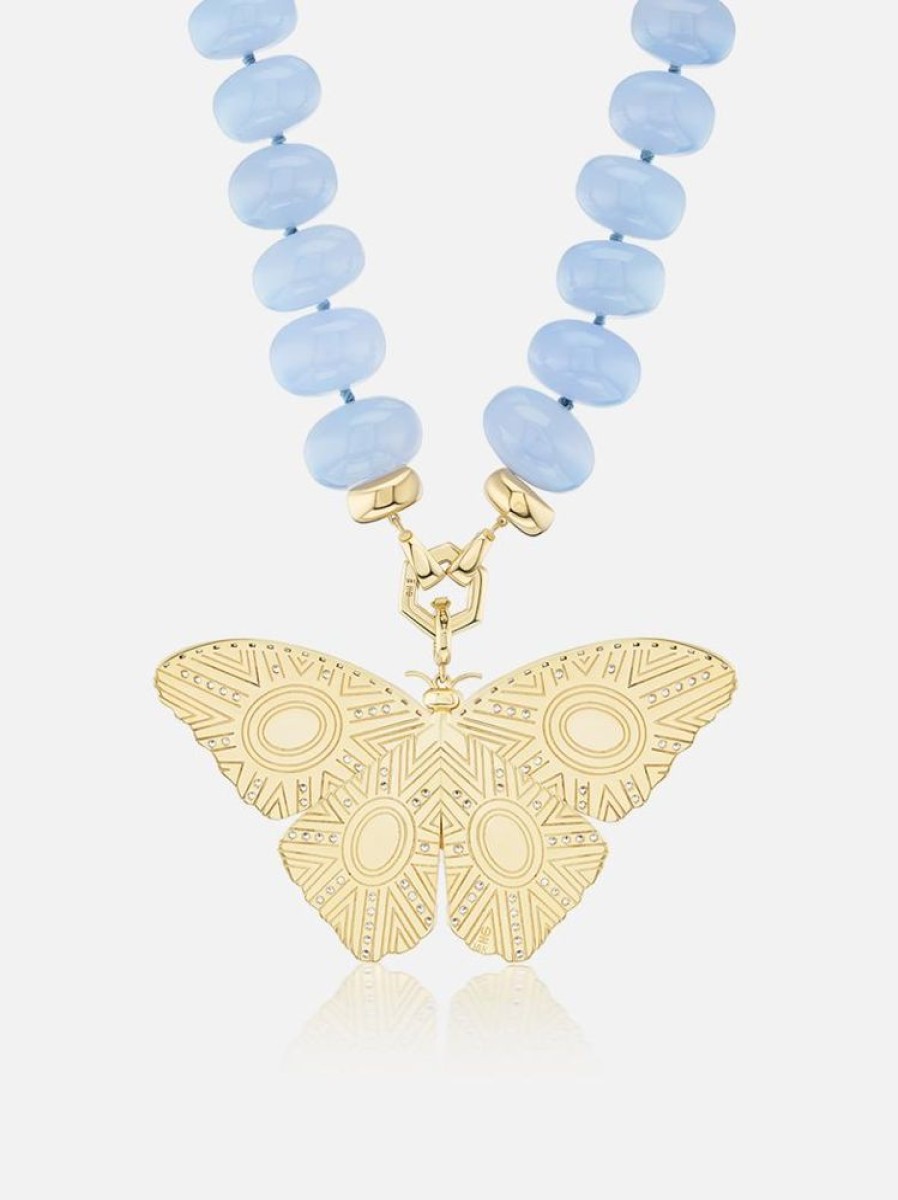 Jewelry Harwell Godfrey | Chalcedony Butterfly Pendant Necklace Set