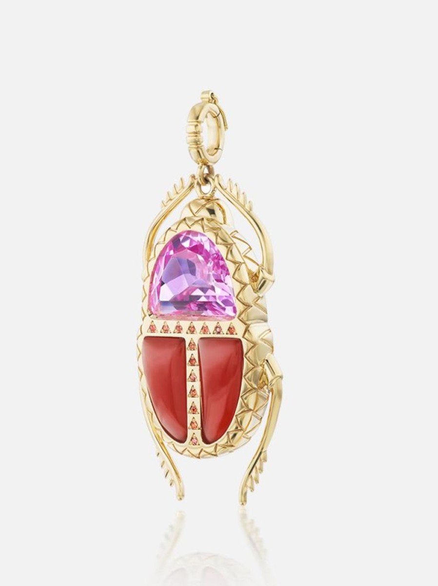 Jewelry Harwell Godfrey | Scarab Pendant Pink Topaz