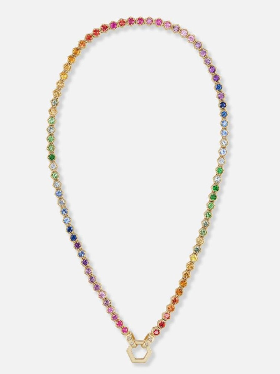 Jewelry Harwell Godfrey | Rainbow Gemstone Tennis Necklace