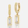 Jewelry Harwell Godfrey | Diamond Baguette Drop Huggies