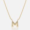 Jewelry Harwell Godfrey | Knife Edge Initial Pendant Necklace