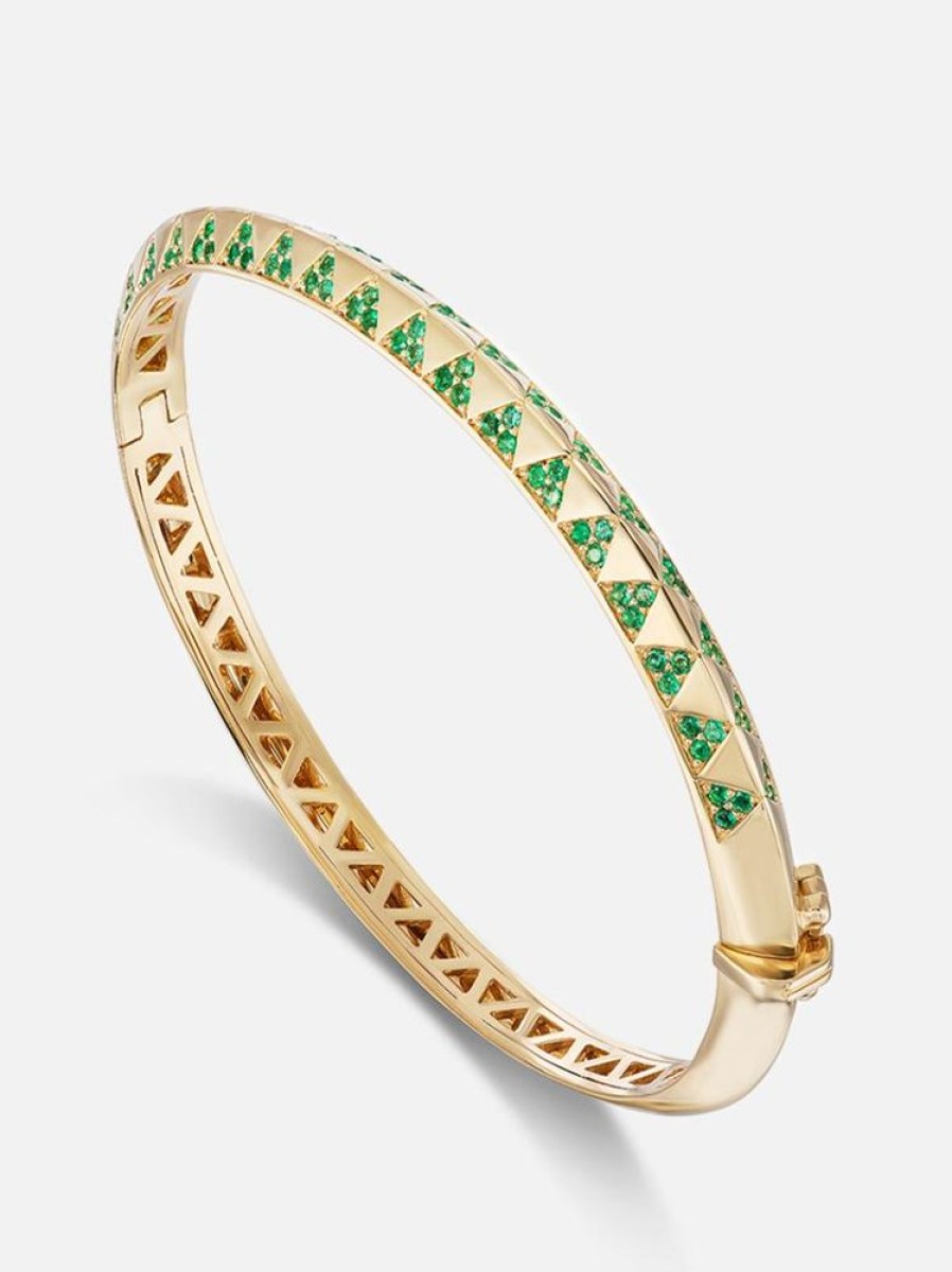 Jewelry Harwell Godfrey | Knife Edge Emerald Bangle