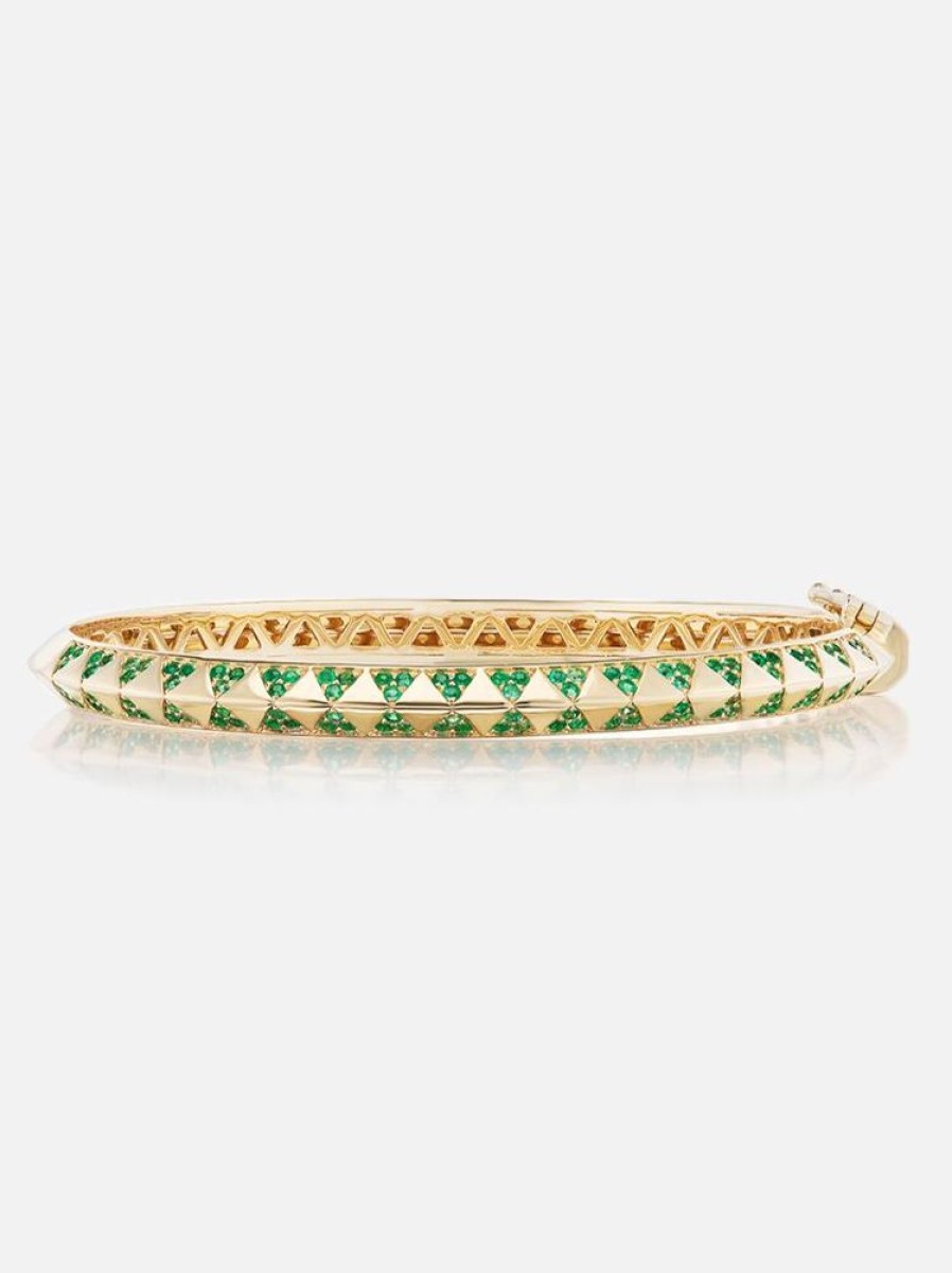 Jewelry Harwell Godfrey | Knife Edge Emerald Bangle