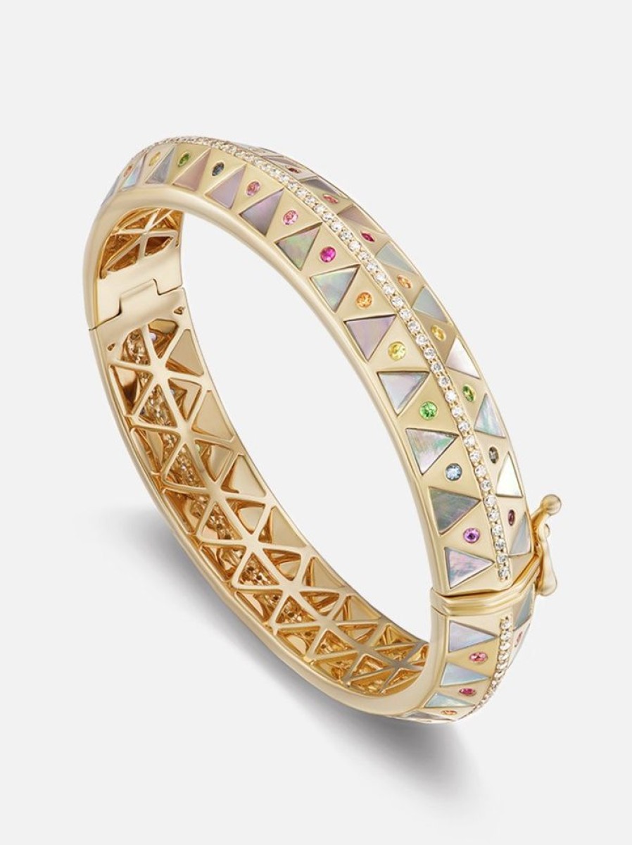 Jewelry Harwell Godfrey | Chubby Stone Inlay Bangle