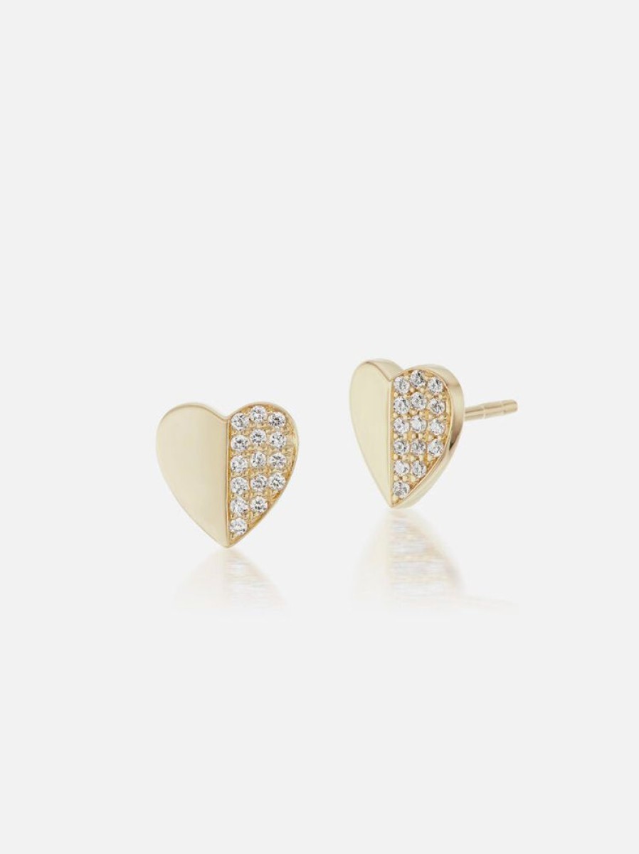 Jewelry Harwell Godfrey | Heart Stud Earrings